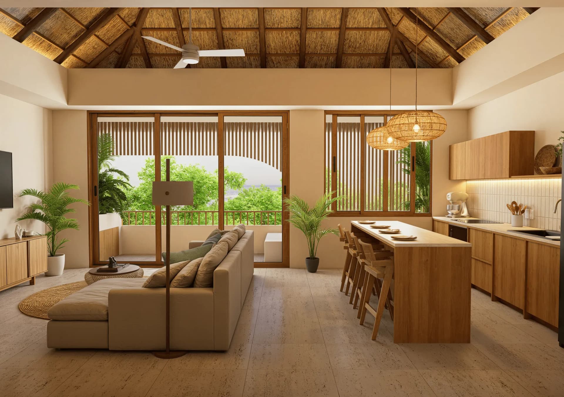 Departamentos estilo boho a 4 calles de la playa en Punta Zicatela, Puerto Escondido